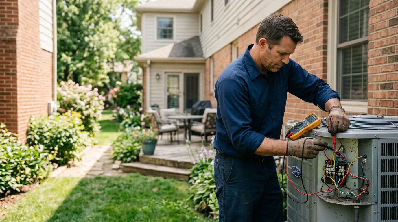 HVAC technician working near Carney, OK
